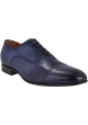 Santoni Men's elegant oxford shoes in blue navy leather