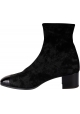 Giuseppe Zanotti Women's low heels ankle boots in black suede leather