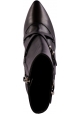 Tod's Women's pointed toe heeled ankle boots in black leather buckle straps and side zip