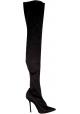 Vetements Thigh boots with stiletto heel for women in black satin