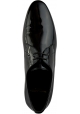 Yves Saint Laurent Women's derby lace-ups shoes in black patent leather