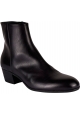 Pantanetti Women's ankle boots in black leather with side zip