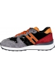 Hogan Women's sneakers in leather and velvet gray black orange with sequins