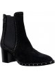Jimmy Choo Women's ankle boots in black suede leather with studs