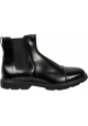 Hogan Men's chelsea boots in black leather with side elastic bands