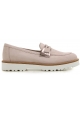 Hogan women's loafers shoes in pink suede leather