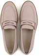 Hogan women's loafers shoes in pink suede leather