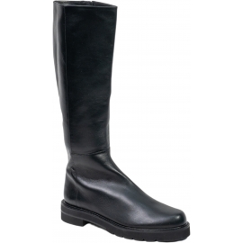 Stuart Weitzman Women's knee-high boots in black leather with side zip closure