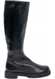 Stuart Weitzman Women's knee-high boots in black leather with side zip closure