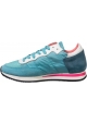 Philippe Model Women's low sneakers in suede and turquoise fabric with white and pink details