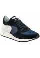 Philippe Model Men's low-top sneakers in blue and gray suede leather and fabric