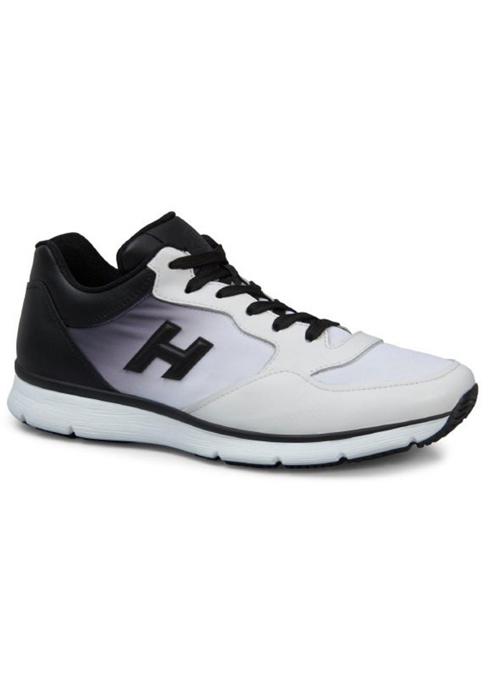 Hogan sneakers in white leather with black gradation - Italian Boutique