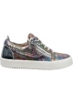 Giuseppe Zanotti Women's multicolor glitter sneakers with laces and zippers