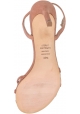 Stuart Weitzman Women's heeled sandals in blush pink suede leather with ankle strap