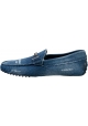 Tod's Men's slip-on loafers in denim fabric with double T and rubber pebbles on the sole