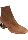 Sartore Women's heeled ankle boots in cognac suede leather