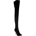 Vetements Thigh boots with stiletto heel for women in black satin