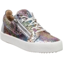 Giuseppe Zanotti Women's multicolor glitter sneakers with laces and zippers