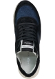 Philippe Model Men's low-top sneakers in blue and gray suede leather and fabric