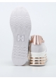 Hogan low top wedges sneakers shoes in white leather
