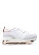 Hogan low top wedges sneakers shoes in white leather