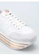 Hogan low top wedges sneakers shoes in white leather