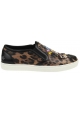 Dolce&Gabbana women's animal print slip-on sneakers