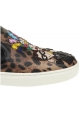 Dolce&Gabbana women's animal print slip-on sneakers