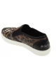 Dolce&Gabbana women's animal print slip-on sneakers