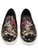 Dolce&Gabbana women's animal print slip-on sneakers