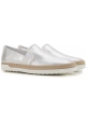 Tod's women's slip-ons sneakers in silver laminated leather