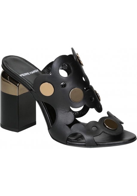 Pierre Hardy high heel sandals in black Calf leather
