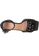 Marni high heels sandals in Dark Gray Felt with crystals