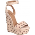 Alaïa wedges sandals in Nude Suede leather