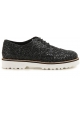 Hogan women's lace-ups shoes in black glitter leather