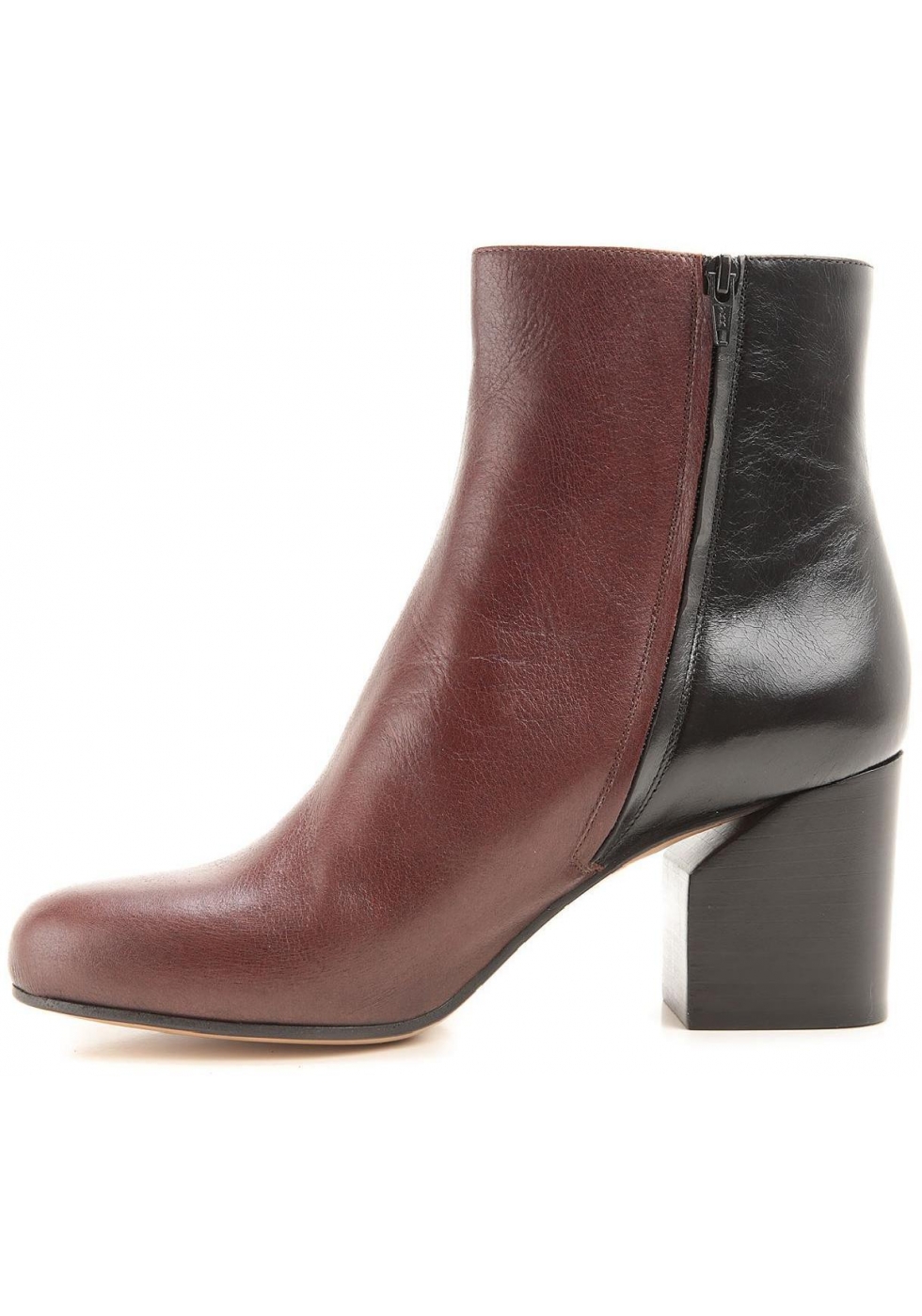 Maison Martin Margiela two tone leather booties - Italian Boutique