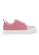 Pierre Hardy sneaker slip-ons in silver/pink glitter