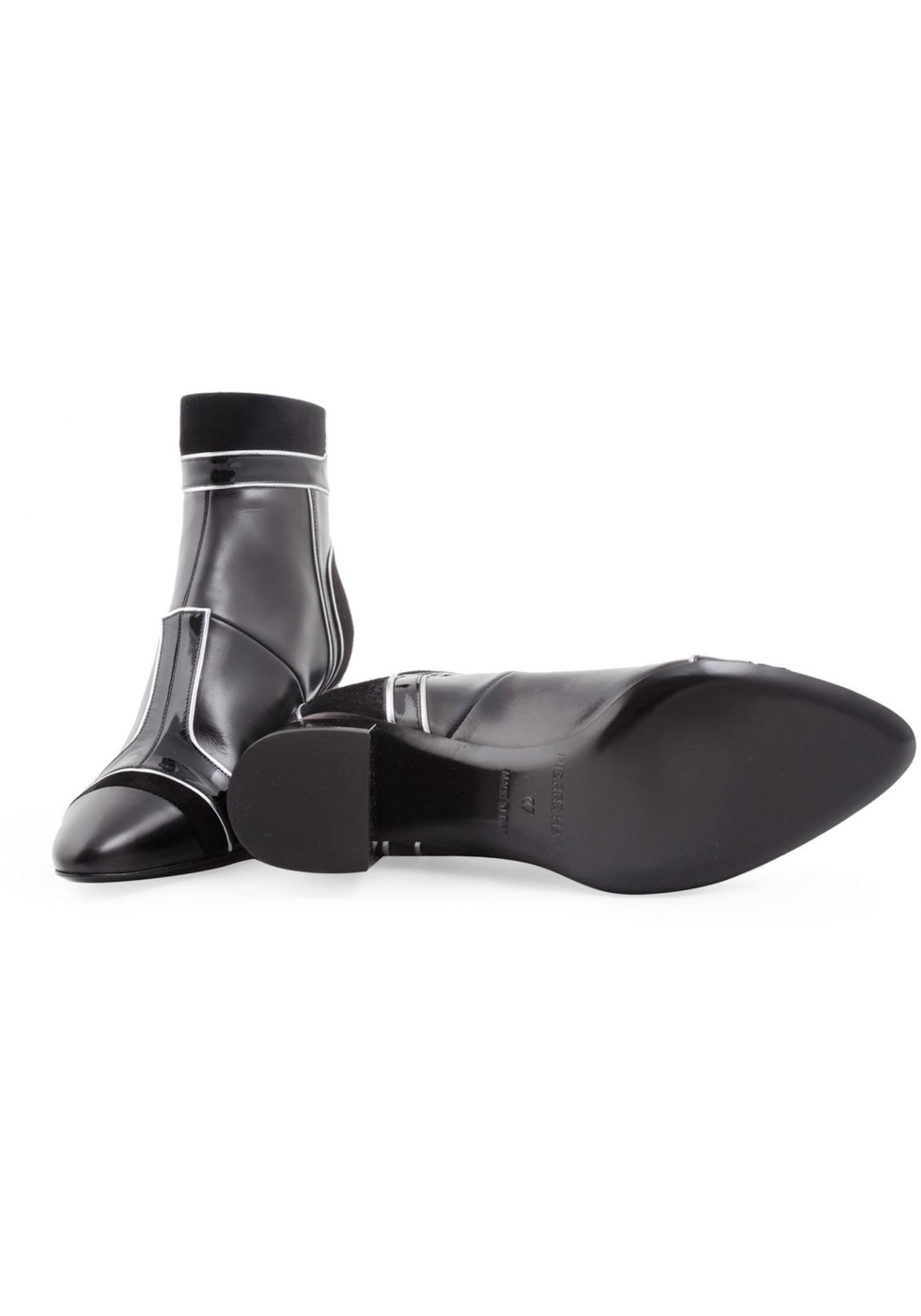 Pierre Hardy heeled ankle boots in black lambskin - Italian Boutique