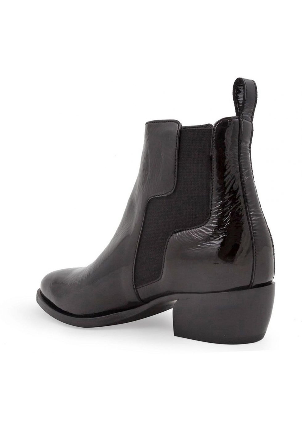 Pierre Hardy women&#39;s ankle boots in black patent leather - Italian Boutique