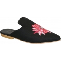 Gia Couture women's close slippers in black fabric