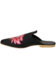Gia Couture women's close slippers in black fabric