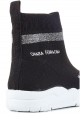 Chiara Ferragni black knitted hi top sneakers shoes
