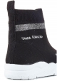 Chiara Ferragni black knitted hi top sneakers shoes