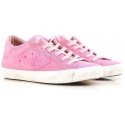 Philippe Model women's low top sneakers in pink suede