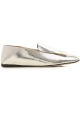 Sergio Rossi flats loafers in laminated silver leather