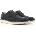 Hogan men's wingtips lace-up shoes in blue suede