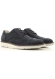 Hogan men's wingtips lace-up shoes in blue suede