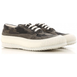 Hogan men's low top sneakers shos in camouflage fabric