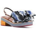 Marni kitten heel sandals with big fabric bow