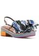 Marni kitten heel sandals with big fabric bow